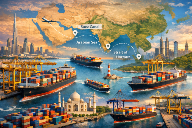 Key Shipping Routes Powering Asia & Middle East Trade